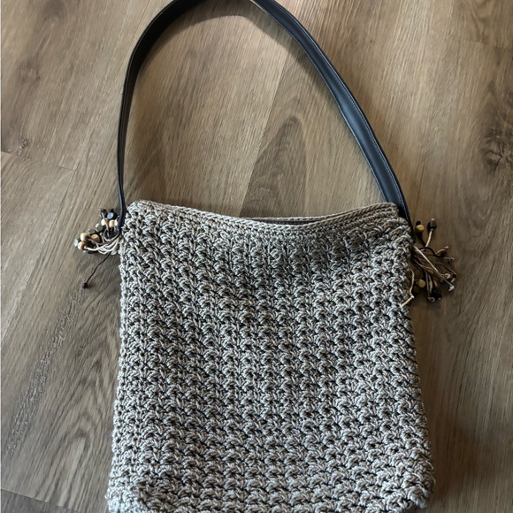 The Sak Handcrafted Beige Crochet Shoulder Bag - Picture 1 of 5